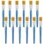 12 Pcs Flat Paint Brushes for Acrylic Painting, 0.8 Inch Acrylic Paint Brushes with Wooden Handle for Acrylic Oil Watercolor Crafts Canvas Base Coating Crafts Face Body Art Adult Artist