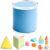 12 Pcs Geometric Solids 3D Shapes, Geometry Set with 2D Folding Nets, 9.6 x 6.6 x 2.1 in / 24.5 x 16.7 x 5.4 cm, Transparent Math Manipulatives for Learning and Space Imagination