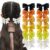 12Pcs Hair Bows Clips for Women Silky Satin Cute Bow Clips for Girls Short Tail Hair Ribbon Alligator Barrettes French Hair Accessories(Black/Yellow/Orange/White)