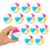 12 Pcs Mini Beach Stress Balls 2.5 Inch PU Foam Relief Stress Squeeze Ball Beach Summer Pool Relief Toys Rainbow Beach Ball for Hawaiian Beach Birthday Party Favor School Carnival Reward