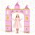 12 Pcs Pink Princess Cardboard Castle Playhouse – 53″ x 65″ Large DIY Foldable Castle Backdrop for Girls Birthday Party Decorations, Giant Photo Booth Prop for Baby Shower