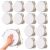 12 Pcs Tambourine Drums, 4″ Wedding Handheld Drums with Metal Jingles, White Wood Musical Instruments, DIY Blank Rhythm Instruments for Parties, Church Events, Games