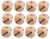 12Pcs Wooden D6 Dice Set, 20mm Round Corner, 6 Sided Gaming Dice for Adults Standard Game Dice