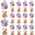 12 Sets Bear Balloon Stand Kit for Table Bear Baby Shower Centerpieces for Tables Gender Reveal Party Decoration Pink Blue Bear with Balloon for Baby Bear Temed Gender Reveal Party Supplies