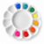 13-Well Round Ceramic Watercolor Palette, Rinses Clean Easily, 8-Inch, Gift for Painting Beginners and Enthusiasts, Suitable for Watercolor, Acrylic, Oil, and Gouache Paints (White, 8 inches, Circle)