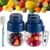 1300ML Wireless Juicer Cup, 180w Portable Wireless Juicer With 38 Blades, Usb Rechargeable Cordless Blender For Fruits Vegetables, On-The-Go Fresh Juice Cup (Blue, 2pcs)