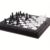 13.2″ Glass Chess Set for Adults with 2 Extra Queens & Leather Case