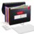13 Pockets Accordion File Organizer, Expanding File Folder Portable Monthly Paper Bill Tax Receipt Organizer, Home Office Document Holder with Labels and Transparent Pages, A4/Letter Size Black 1 Pack