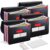 13 Pockets Accordion File Organizer, Expanding File Folder, Portable Monthly Paper Bill Tax Receipt Organizer, Home Office Document Holder with Labels, Letter/A4 Size Black 4 Pack