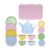 14-Piece Pretend Teapot Set Tea Party Kitchen Pretend Playset Toy Metal Kitchenware Tea Cups Dishes Accessories