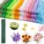 1425 PCS Pipe Cleaners Craft, Pipe Cleaners Flowers Kit with Handle, 10 Colors Chenille Stems with Instruction, Art and Craft Supplies