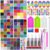 148000Pcs Bedazzling Kit with Rhinestones,120 Colors 3mm Bedazzler Kit Resin Rhinestones Nail Gems & Glitter Gem Art Supplies, Diamond Art Kits Accessories with Pickup Pen, 4pcs 10ml B7000 Glue