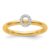 14K Stackable Diamond Initial O Ring