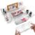 14 Pcs Clear Drawer Organizer – 3 Sizes, Adjustable Drawer Storage Box, Desk Drawer Organizer, Acrylic Storage Bins for Makeup, Cosmetic, Kitchen Utensils, Bedroom Dressers Tool Organizer for Gadgets
