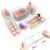 14PCS Clear Expandable Drawer Organizer Trays for Bathroom & Vanity Drawer