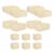 14pcs Foldable Fabric Drawer Organizer Set Beige Underwear Socks Box