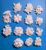 14 Pcs Plaster Painting Kit, Flower Magnet Craft Kit for Adults & Teens