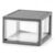 14 Qt Stackable Plastic Storage Drawer, Clear with Gray Frame