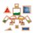 15-Piece Sensory Wooden Block Set – Acrylic Rainbow Stacking Toy for Kids