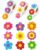 1500pcs Glitter Foil Holographic Floral Stickers Roll Self Adhesive