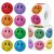 1500Pcs Smiling Glitter Stickers, 1inch 24 Colored Sparkly Foil Happy Stickers, Rewarding Student Behaviour, School Classroom Teacher- 3 Rolls