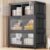 150Gal XL Stackable Storage Bins Foldable Box Cabinet for Home 3Pack Black