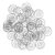 150pcs Mini Metal Circular Paper Clips, Silver Iron Spiral Coil