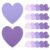 150 Pcs Purple Note Cards Heart Index Cards 3×3 Blank Index Cards Colors Study Cards Business Cards Blank Flash Cards Colorful Cardstock Greeting Cards For School Learning Office Game