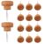 150pcs Wooden Round Thumb Tacks Coffee Flat Head Map Pins