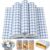 150 Sheets Dusty Blue Plaids Wax Paper for Food Deli, 9.8 x 8.3” Buffalo Plaids Greaseproof Wrapping Paper for Birthday Sandwich Picnic Basket Liner Wedding Party Supplies