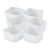1.5 Bushel Square White Plastic Laundry Basket with 2 Handles