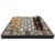 15 Inch 3 in 1 Folding Wooden Board Game Set, Mosaic Decorative Board for Chess Checkers Backgammon, Non-Magnetic Staunton Chess Pieces, Portable Travel Strategy Game Gift for Adults Kids Beginners