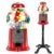 15 Inch Commercial Red Big Gumball Machine Stand Key-Operated Uncharged Candy Dispenser Bubble Gum Coin Metal Vending Halloween Christmas Party Gift
