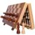 15 Inch Magnetic Wooden Chess Set for Adults & Kids – Folding Travel Chess Board with Handcrafted Staunton Pieces, Extra Queens, and Storage Slots