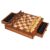 15″ Legacy Magnetic Travel Chess Set with Storage Drawers – Golden Rosewood & Maple Wooden Chess Board, 3″ Staunton Chess Pieces, Portable Gift Edition