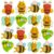 15Pcs 3D Honey Bee Silicone Focal Beads, Insect Animal Rubber Beads, Loose Spacer Beads, for Adults Pens Jewelry Making DIY Bracelets Keychains Crafts