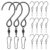 15pcs Black Stainless Steel Swivel Hook for Wind Chimes