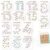 15 PCS Math Multiplication Flash Cards from 2 to 15 Numbers Times Table Flashcard Hole-Punched Multiplication Chart Multiples Game Math Card with 1 Binder Ring for Home Classroom Learning Supply