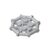 15 Piece Plate, 2 x 2, with Octagonal Circular Bolts, Light Gray, Compatible with Lego Parts and Pieces