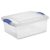 15 Quart Clear Plastic Storage Bin with Latching Lid, Stackable Container