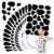 15 Sheets Black Adhesive Felt,360pcs Self Adhesive Pads Irregular Spotty Dog Style Felt,for Dalmatian Shirt,Adult Kids Halloween Party DIY Projects Costume Stickers