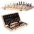 15″ Wooden Chess Set, 2 in 1 Magnetic Folding Chess and Checkers Board