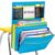 15” x 20” Chair Pocket for Classroom, 1 Piece Seat Sack, Chairback Buddy Organizer Pocket for School, Kindergarten with Name Tag, Mesh Pockets, Binder Pages Storage (Blue)