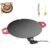 16-Inch Nonstick Round Indoor Electric Grill with Adjustable Temperature Control, 1000W Fast Heating, Oil Drain, and Reduced Smoke Design for Steaks, Burgers, Pancakes, and BBQ