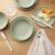 16-Piece Bubble Reactive Dinnerware Set (Green) – Stoneware Service for 4 with Dinner Plates, Salad Plates, Pasta Bowls & Cereal Bowls – Microwave & Dishwasher Safe Tableware Set