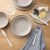 16-Piece Bubble Reactive Dinnerware Set (Taupe) – Stoneware Service for 4 with Dinner Plates, Salad Plates, Pasta Bowls & Cereal Bowls – Microwave & Dishwasher Safe Tableware Set