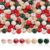 160 Pcs Christmas Wooden Beads for Crafts Natual Painted Wood Spacer Loose Beads for Xmas Party Holiday DIY Garland Hanging Decor