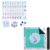 160 Pcs Mahjong Playing Cards Set (Blue) – American & Chinese Style, Includes Storage Box, Dice, Chips, Wind Indicator & Manual with American Mahjong Mat(31.5″x31.5″) with Carrying Bag & 3 Dice