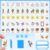 166 American Mahjong Tile Set, 1.2″ Mini Travel Size Western Cowboy Mahjong Tiles, 3D Blue Engraved Melamine Mah jong Tiles & PVC Storage Bag & Dice for Adults Family Game Night Mah Jongg Lover Gifts