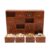 16 Compartment Drawer Organizer 2 Pack, Vintage Desk Storage Box for Home